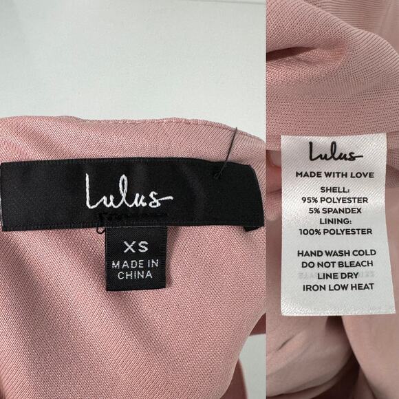 NWT Lulu's Cocktail Club Dress Mauve One Shoulder Midi Party Cocktail Size XS - Picture 12 of 15